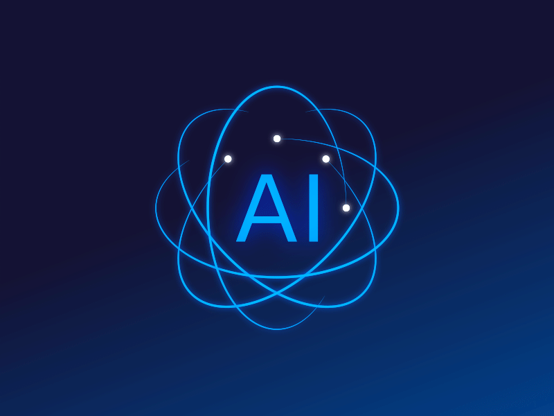 Animation representing AI algorithms processing data and identifying patterns